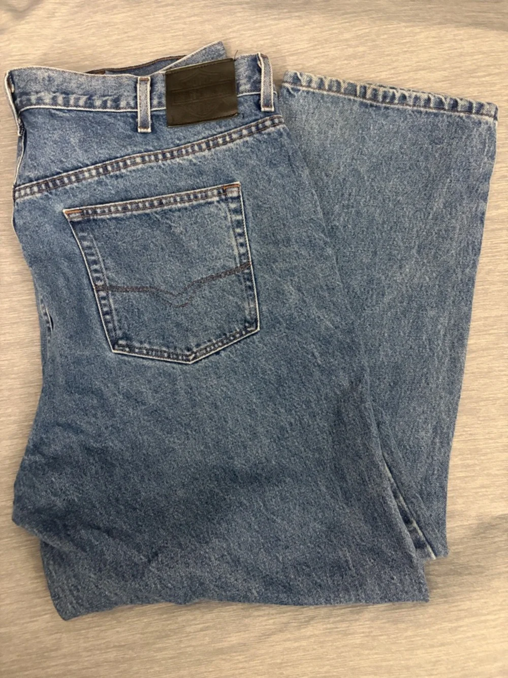 Harley-Davidson Traditional Classic Straight Men’s Jeans  Light Blue Wash 44x30